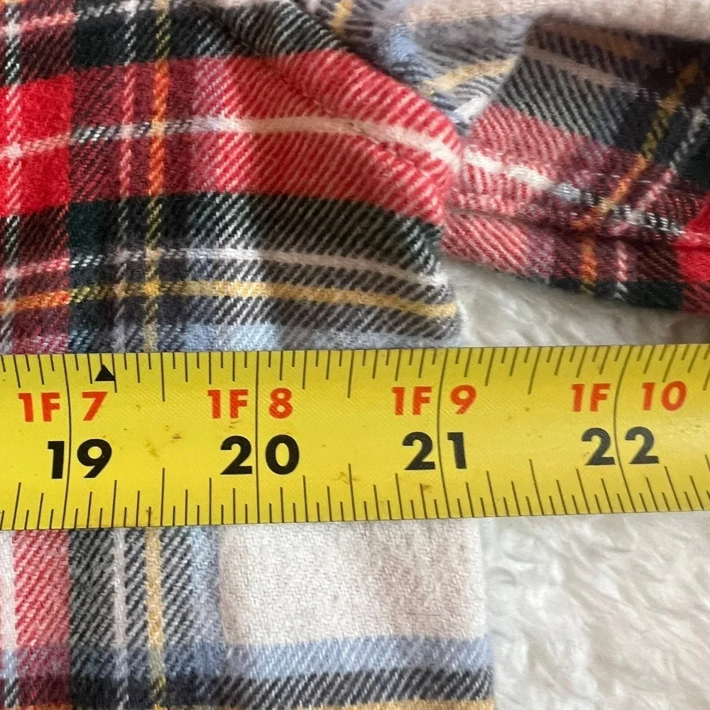 American Eagle Flannel Shirt Womens M Long‎ Sleeve Plaid Tartan 100% Cotton